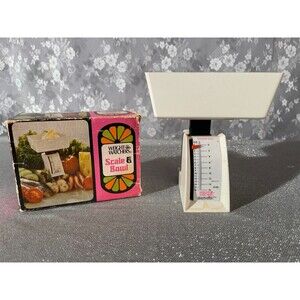 Vintage 60s Weight Watchers Food Scale 1960s Retro Kitchen Decor Prop Kitsch